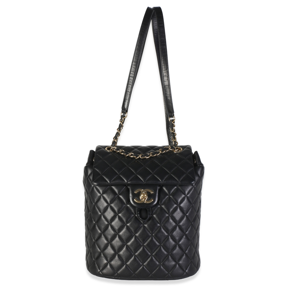 Chanel Black Quilted Calfskin Medium Urban Spirit Backpack